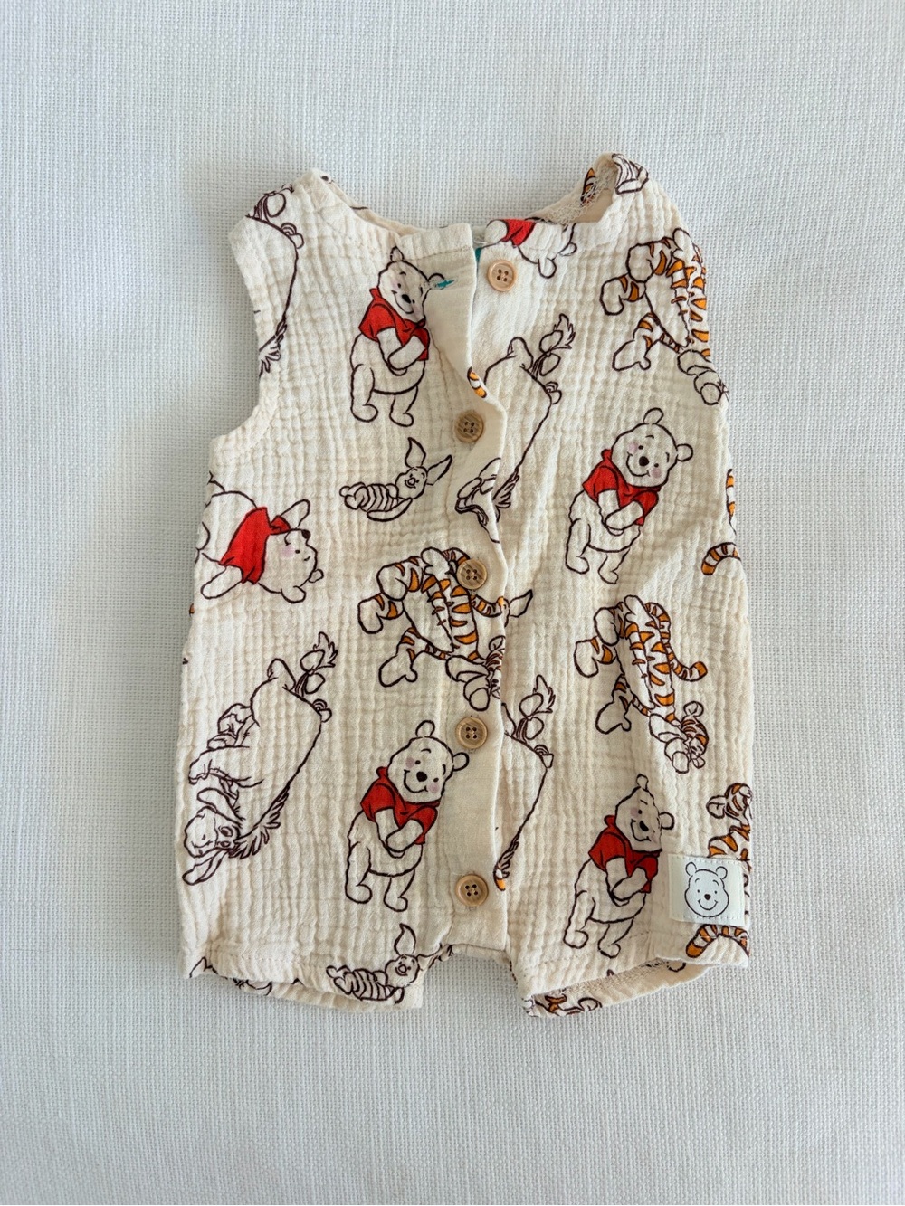 Winnie the Pooh muslin romper onesie 3m